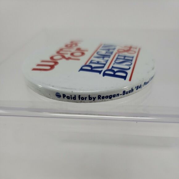 Women for REAGAN BUSH 1984 Campaign Button Vintage Political Republican Collect - Picture 10 of 12
